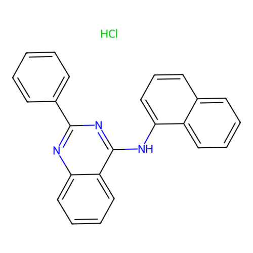 Naphthyl(2-phenylquinazolin-4-yl)amine, chloride structure