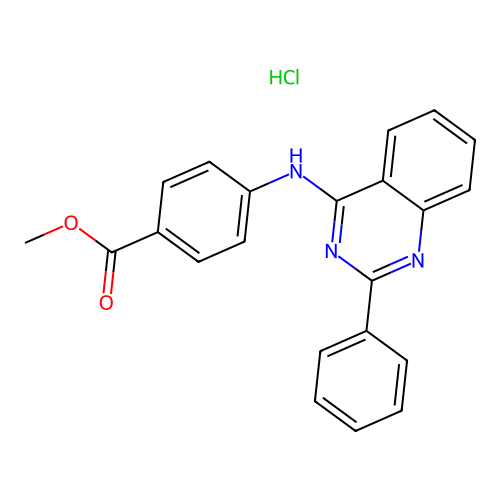 Methyl 4-[(2-phenylquinazolin-4-yl)amino]benzoate, chloride structure