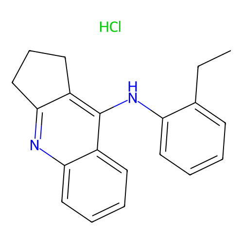 N-(2-ethylphenyl)-2,3-dihydro-1H-cyclopenta[b]quinolin-9-amine hydrochloride structure