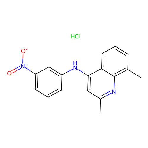 2,8-dimethyl-N-(3-nitrophenyl)quinolin-4-amine Hydrochloride structure