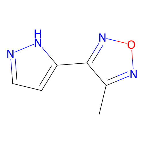 3-methyl-4-(1H-pyrazol-5-yl)-1,2,5-oxadiazole structure