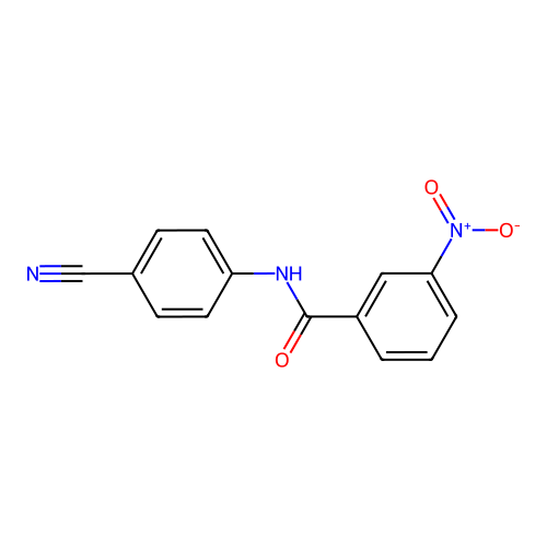 N-(4-cyanophenyl)-3-nitrobenzamide structure