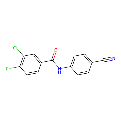 3,4-dichloro-N-(4-cyanophenyl)benzamide structure