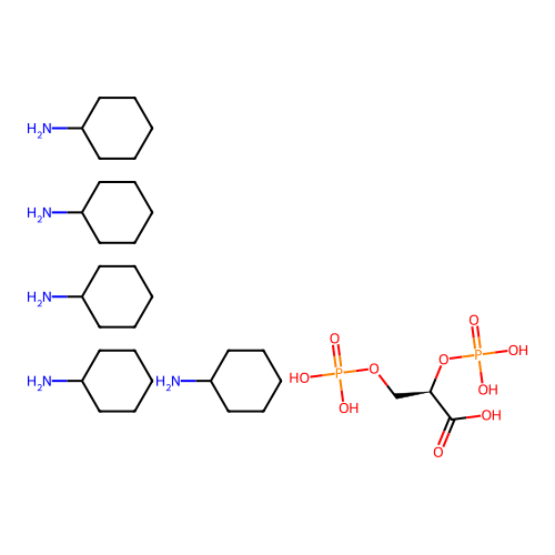 2,3-Diphospho-D-glyceric acid penta(cyclohexylammonium) salt structure