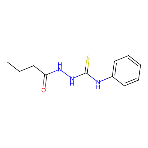2-butyryl-N-phenylhydrazinecarbothioamide structure