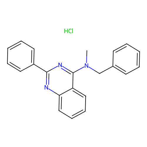 N-benzyl-N-methyl-2-phenylquinazolin-4-amine hydrochloride structure