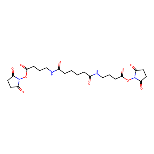 N~1~,N~6~-bis(4-((2,5-dioxopyrrolidin-1-yl)oxy)-4-oxobutyl)h structure