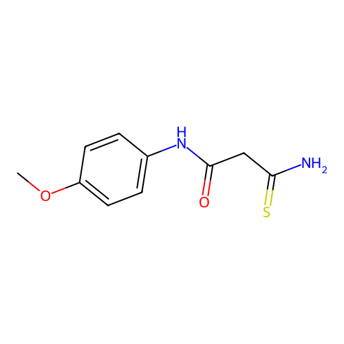 3-amino-N-(4-methoxyphenyl)-3-thioxopropanamide structure