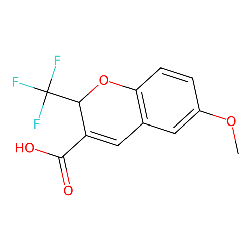 6-methoxy-2-(trifluoromethyl)-2H-chromene-3-carboxylic Acid structure