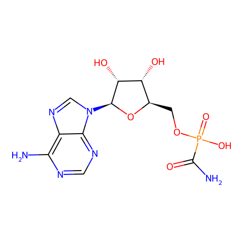 adenosine 5'-(aminocarbonyl)phosphonate structure