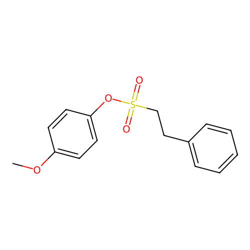 2-Phenyl-ethanesulfonic acid 4-methoxy-phenyl ester structure