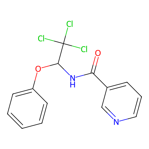 N-(2,2,2-trichloro-1-phenoxyethyl)nicotinamide structure