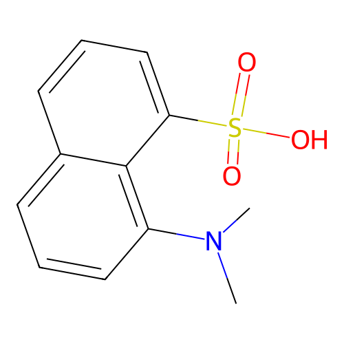 1-Dimethylaminonaphthalene-8-sulfonic acid structure