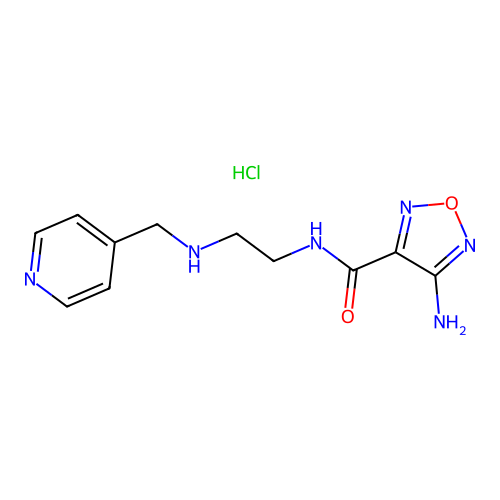 4-amino-N-[2-(pyridin-4-ylmethylamino)ethyl]-1,2,5-oxadiazole-3-carboxamide Hydrochloride structure