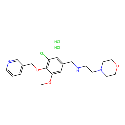 N-(3-chloro-5-methoxy-4-(pyridin-3-ylmethoxy)benzyl)-2-morpholinoethanamine dihydrochloride structure