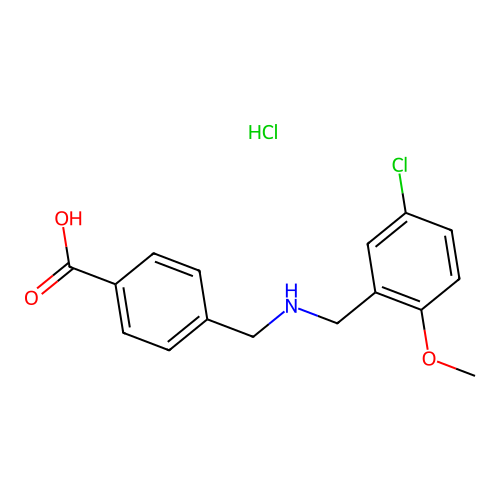 4-(((5-Chloro-2-methoxybenzyl)amino)methyl)benzoic acid hydrochloride structure