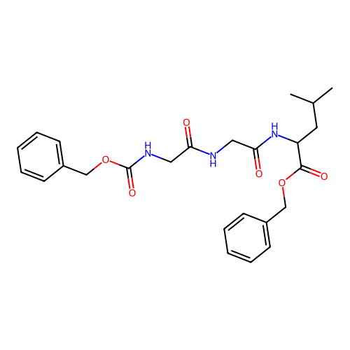 carbobenzyloxyglycylglycylleucine benzyl ester structure