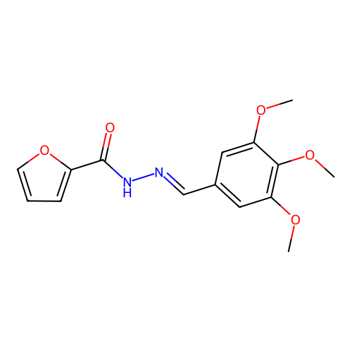 N'-(3,4,5-Trimethoxybenzylidene)-2-furohydrazide structure