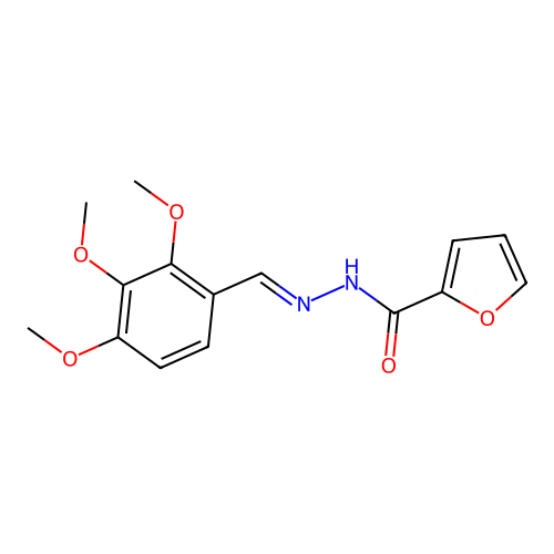 N'-(2,3,4-Trimethoxybenzylidene)-2-furohydrazide structure