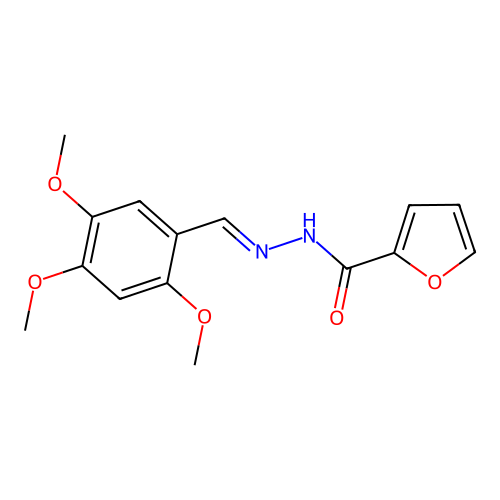N'-[(E)-(2,4,5-trimethoxyphenyl)methylidene]furan-2-carbohydrazide structure