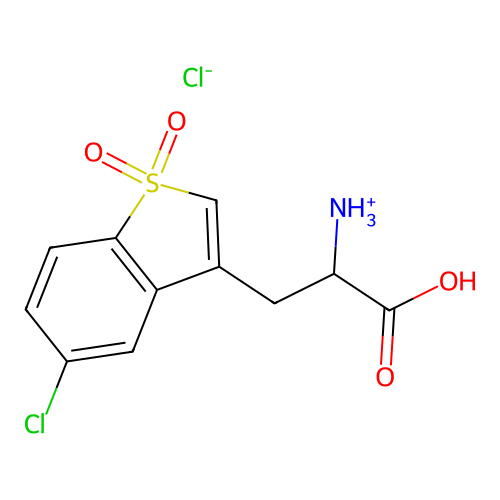 [1-Carboxy-2-(5-chloro-1,1-dioxo-1-benzothiophen-3-yl)ethyl]azanium chloride structure
