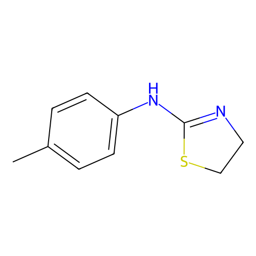 2-Thiazolamine, 4,5-dihydro-N-(4-methylphenyl)- structure