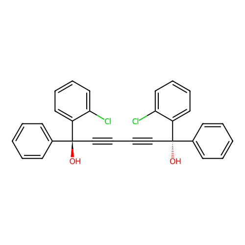 (1R,6R)-1,6-Bis(2-chlorophenyl)-1,6-diphenylhexa-2,4-diyne-1,6-diol structure
