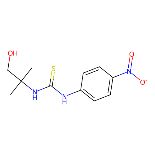 1-(2-Hydroxy-1,1-dimethyl-ethyl)-3-(4-nitro-phenyl)-thiourea structure