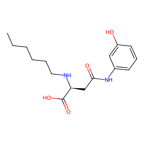 N2-Hexyl-N4-(3-hydroxyphenyl)-L-asparagine structure