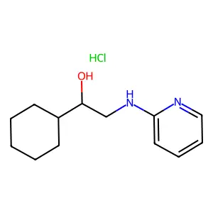 Cyclohexanemethanol, alpha-((2-pyridylamino)methyl)-, hydrochloride structure