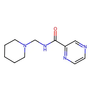 Pyrazinecarboxamide, N-(piperidinomethyl)- structure