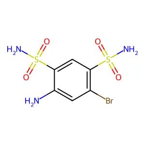 4-Amino-6-bromo-1,3-benzenedisulfonamide structure