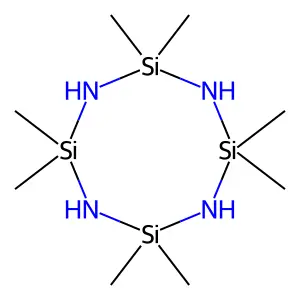 2,2,4,4,6,6,8,8-Octamethylcyclotetrasilazane structure