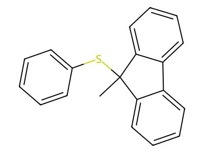 9-Methyl-9-phenylsulfanyl-9H-fluorene structure