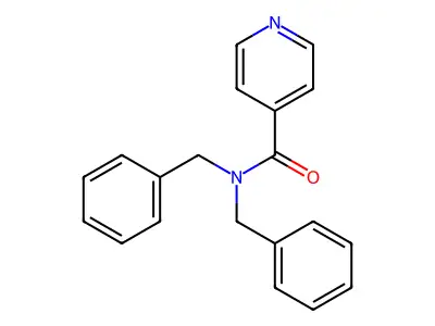 N,N-dibenzylpyridine-4-carboxamide structure