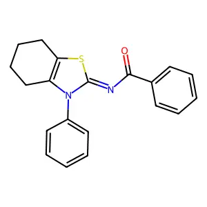 N-(3-Phenyl-4,5,6,7-tetrahydro-3H-benzothiazol-2-ylidene)-benzamide structure