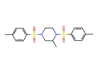 2-Methyl-1,4-bis[(4-methylphenyl)sulfonyl]piperazine structure