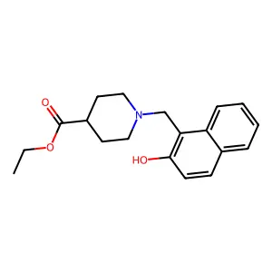Ethyl 1-[(2-hydroxy-1-naphthyl)methyl]-4-piperidinecarboxylate structure