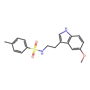 N-[2-(5-methoxy-1H-indol-3-yl)ethyl]-4-methylbenzenesulfonamide structure
