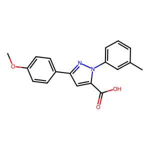 3-(4-Methoxyphenyl)-1-m-tolyl-1H-pyrazole-5-carboxylic acid structure