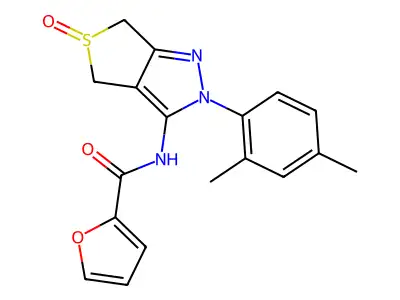 N-(2-(2,4-dimethylphenyl)-5-oxido-4,6-dihydro-2H-thieno[3,4-c]pyrazol-3-yl)furan-2-carboxamide structure