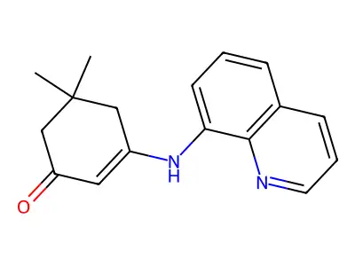 5,5-Dimethyl-3-(8-quinolylamino)cyclohex-2-EN-1-one structure