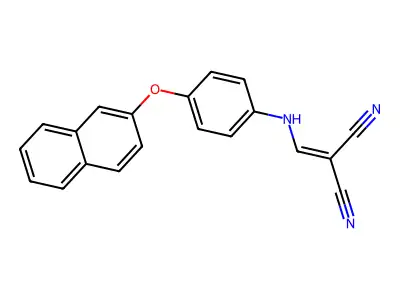 2-({[4-(Naphthalen-2-yloxy)phenyl]amino}methylidene)propanedinitrile structure