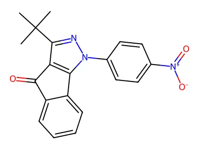 3-(Tert-butyl)-1-(4-nitrophenyl)indeno[2,3-d]pyrazol-4-one structure
