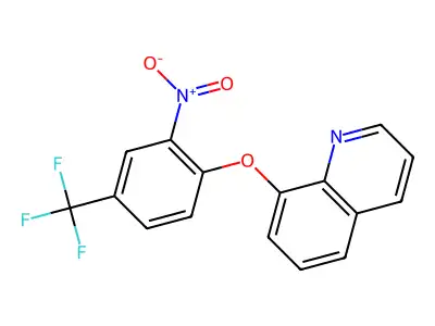 8-[2-Nitro-4-(trifluoromethyl)phenoxy]quinoline structure