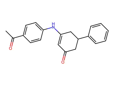 3-[(4-Acetylphenyl)amino]-5-phenylcyclohex-2-en-1-one structure