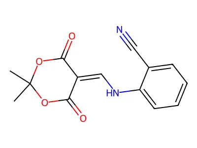 2-(((2,2-Dimethyl-4,6-dioxo-1,3-dioxan-5-ylidene)methyl)amino)benzonitrile structure