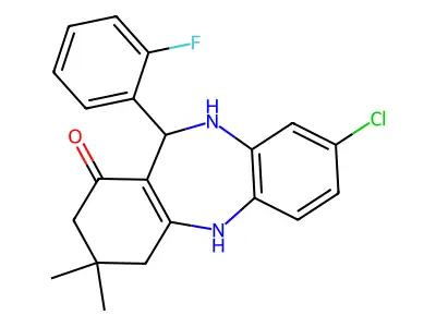 6-chloro-10-(2-fluorophenyl)-14,14-dimethyl-2,9-diazatricyclo[9.4.0.0^{3,8}]pentadeca-1(11),3(8),4,6-tetraen-12-one structure