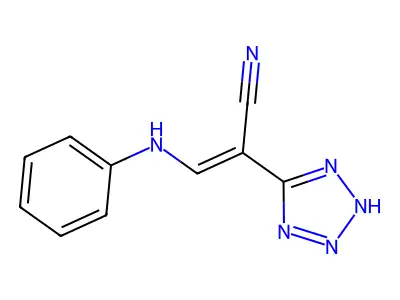 3-(phenylamino)-2-(2H-1,2,3,4-tetrazol-5-yl)prop-2-enenitrile structure