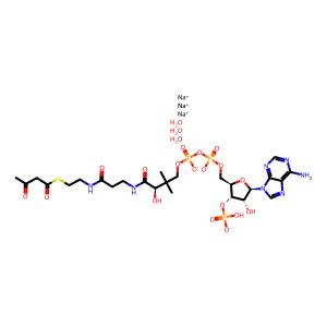 Acetoacetyl coenzyme A sodium salt structure